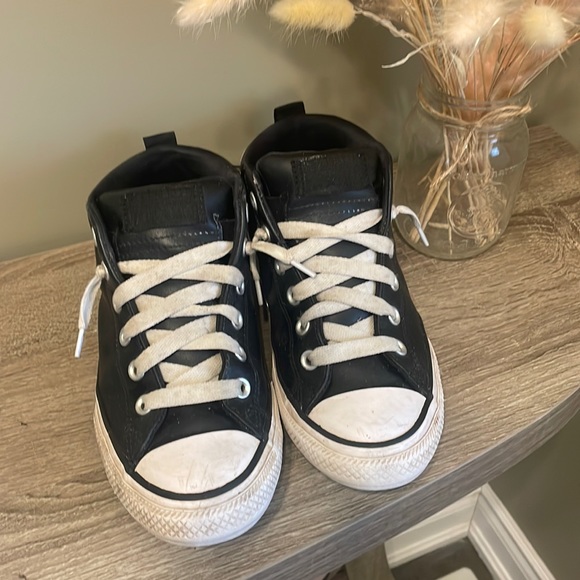 Big boy leather Converse size 5 - Picture 1 of 5